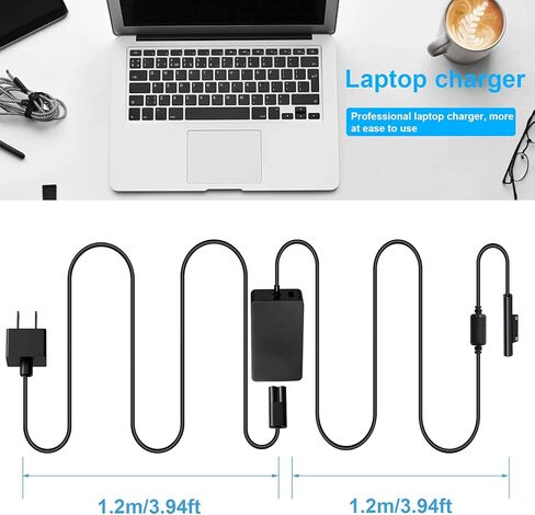 شراء الشاحن 65W الشاحن لـ Surface Pro 3/4/5/6/7 محول إمدادات الطاقة ، متوافق مع Microsoft Surface Book Labtop/Tablet ، يعمل مع 65W و 44W و 36W و 24W و 24W in Kuwait