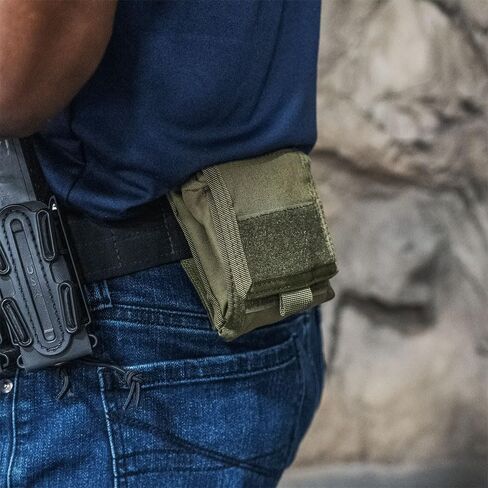 GRITR Molle Dump Pouch, Tactical Duty Utility Belt Pouch, Roll Up Foldable Dump Bag for Shooting, Hunting, Camping in Saudi Arabia
