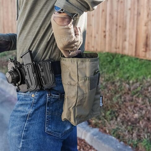 GRITR Molle Dump Pouch, Tactical Duty Utility Belt Pouch, Roll Up Foldable Dump Bag for Shooting, Hunting, Camping in Saudi Arabia