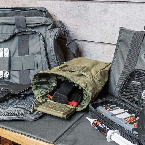 GRITR Molle Dump Pouch, Tactical Duty Utility Belt Pouch, Roll Up Foldable Dump Bag for Shooting, Hunting, Camping in Saudi Arabia