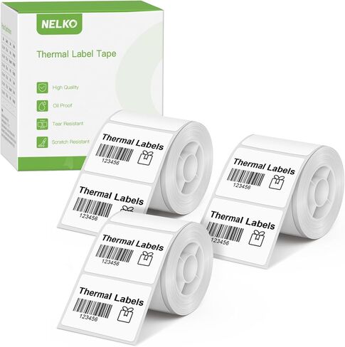 Thermal Labels for Nelko PM220 Label Maker, 1.57'' x 1.18'' (40x30mm) Thermal Sticker Label, Waterproof, Multi-Purpose Label Tape, 6 Roll of 230 Self-Adhesive Thermal Paper (White) in Saudi Arabia