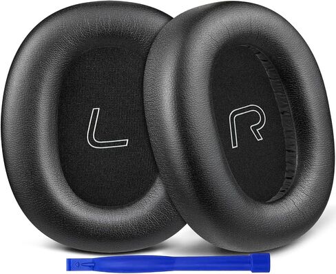 SOULWIT Professional Replacement Ear Pads for Edifier W860NB Pro, WH950NB ANC Headphones(Do Not Fit W860NB), Earpads Cushions with Soft Protein Leather, High-Density Noise Isolation Foam - Black in Kuwait