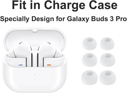 BLUEWALL Ear Tips Compatible with Galaxy Buds 3 Pro Earbuds SM-R630NZAEXAR, 6 Pairs S/M/L Sizes Replacement Silicone Earbuds Tips, Compatible with Galaxy Buds 3 Pro SM-R630 6 Pairs Gray in Saudi Arabia