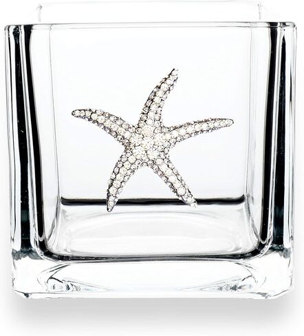 THE QUEENS' JEWELS Flamingo Jeweled 4x4 Candle Holder Vase - Unique Gift for Women, Birthday, Cute, Fun, Cocktail, Queen, Not Painted, Decorated, Bling, Bedazzled, Rhinestone in Saudi Arabia