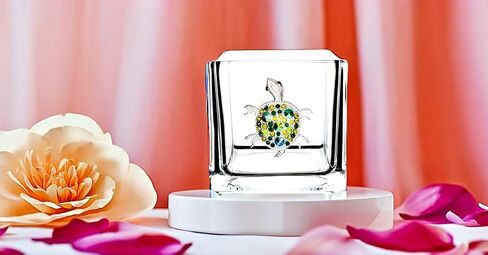 THE QUEENS' JEWELS Flamingo Jeweled 4x4 Candle Holder Vase - Unique Gift for Women, Birthday, Cute, Fun, Cocktail, Queen, Not Painted, Decorated, Bling, Bedazzled, Rhinestone in Saudi Arabia
