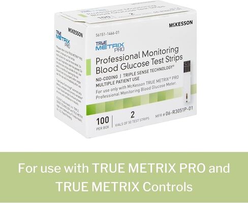 McKesson TRUE METRIX Professional Monitoring Blood Glucose Test Stripes, 50 Strips, 3 Packs, 150 Total in Saudi Arabia