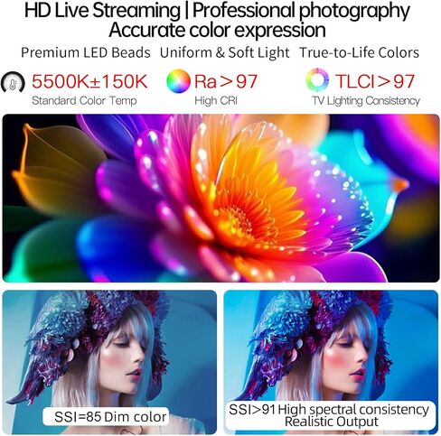 JL-160 160W COB Led Video Light, 5500K±150K Daylight Bowens Mount,Ra>97 SSI>91, 9 Lighting Effects,Continuous Output Lighting for Studio/Photography/Video Recording with APP Control in Saudi Arabia