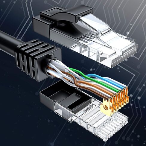 Maximm Cat 6 Ethernet Cable 1.5 Ft, 100% Pure Copper, Cat6 Cable (5 Pack) LAN Cable, Internet Cable, Patch Cable and Network Cable - UTP (Multicolor) 1.5 Feet in Saudi Arabia