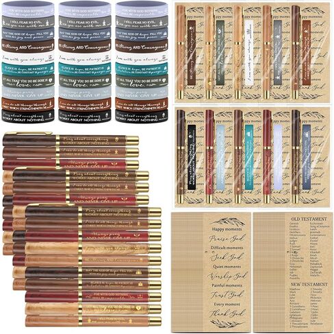 20 مجموعة من هدايا الكنيسة المسيحية، 20 قلم آية من الكتاب المقدس، 20 سوار معصم من السيليكون المسيحي و20 إشارة مرجعية للكتاب المقدس، هدايا دينية ملهمة لعيد الميلاد لقس طلاب مدرسة الأحد in Saudi Arabia