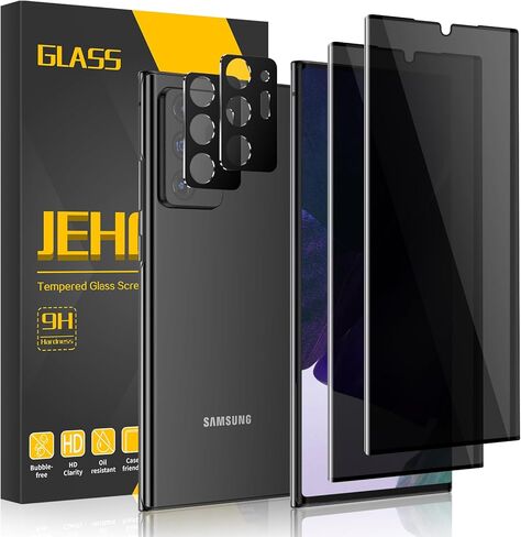 [2+2 Pack] Galaxy Note 20 Ultra Privacy Tempered Glass Screen Protector and Camera Lens Film 6.9 Inch, 9H Anti Spy Tempered Glass, 3D Full Cover [ Not Fingerprint Unlock] in Saudi Arabia