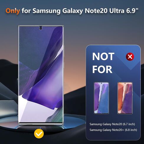 [2+2 Pack] Galaxy Note 20 Ultra Privacy Tempered Glass Screen Protector and Camera Lens Film 6.9 Inch, 9H Anti Spy Tempered Glass, 3D Full Cover [ Not Fingerprint Unlock] in Saudi Arabia