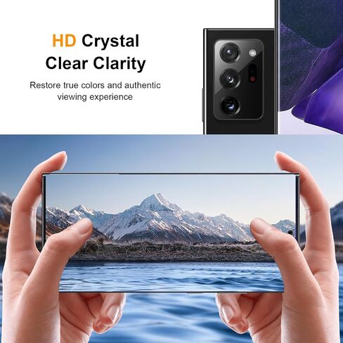 [2+2 Pack] Galaxy Note 20 Ultra Privacy Tempered Glass Screen Protector and Camera Lens Film 6.9 Inch, 9H Anti Spy Tempered Glass, 3D Full Cover [ Not Fingerprint Unlock] in Saudi Arabia