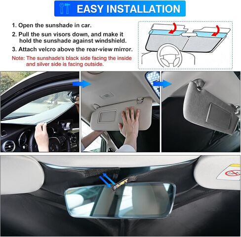KUST Windshield Shade Custom Fit for Toyota Grand Highlander 2024 Sun Shade Front Windshield Sun Visor Foldable Thicker 5-Layer Block Heat and Sun UV Rays in Saudi Arabia