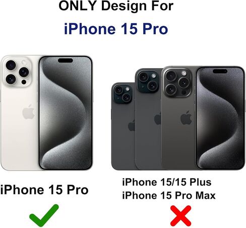 RubCase for iPhone 15 Pro Case 6.1" with Belt Clip Holster, 2X Screen Protector, Heavy Duty Military Grade Full Body Shockproof Drop Proof Rugged Protective Cover for iPhone 15 Pro (Black) in Saudi Arabia