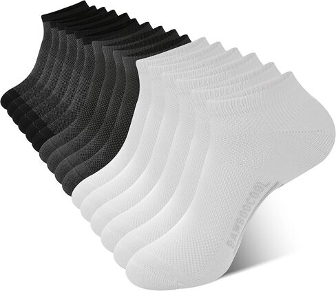 BAMBOO COOL Men's Ankle Socks Athletic Cushioned Moisture Wicking, Running Socks Arch Support Breathable, 8 Pack in Kuwait