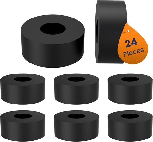 8Pcs Multi-Purpose Rubber Spacers, 1 Inch OD x 3/8 Inch ID x 1/2 Inch Thickness Anti Vibration Round Solid Rubber Bushing Washers Isolation Pads for Car Accessories, Motor, Home, Screws, Bolts in Saudi Arabia