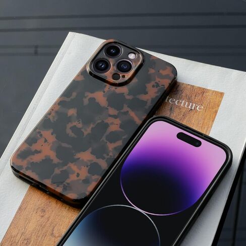 Phone Case for iPhone 15, Fashion Tortoiseshell TPU Slim Lightweight Phone Cover for Women, Drop Protection Shockproof Protective Phone Holder (for iPhone 15) Brown in Kuwait