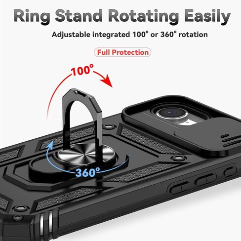 بالنسبة لحالة iPhone 16E ، مع حامي شاشة HD Slide Cover [Grandy Grade 16ft. Drop التي تم اختبار in Kuwait