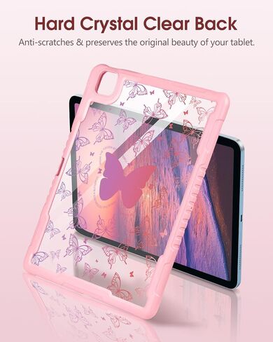 for iPad Pro 12.9 Case for iPad Air 13 Inch M3 2025 & M2 2024 Case - Women Cute Girls with Stand & Pencil Holder Cover Girly Flower Protective for Apple 12.9 inch for iPad Pro Air 13 2024/2025 in Saudi Arabia