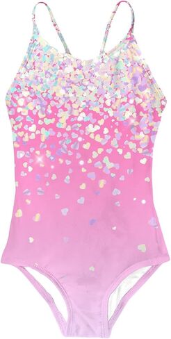 Idgreatim Little Girls One Piece Swimsuits Quick Dry Beach Swimwear Bathing Suit for Beach 3-10 Years in Saudi Arabia