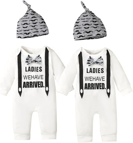 Baby Boy Matching Outfit Newborn Boy Twins Bodysuit Ladies We Have Arrived Romper in Saudi Arabia