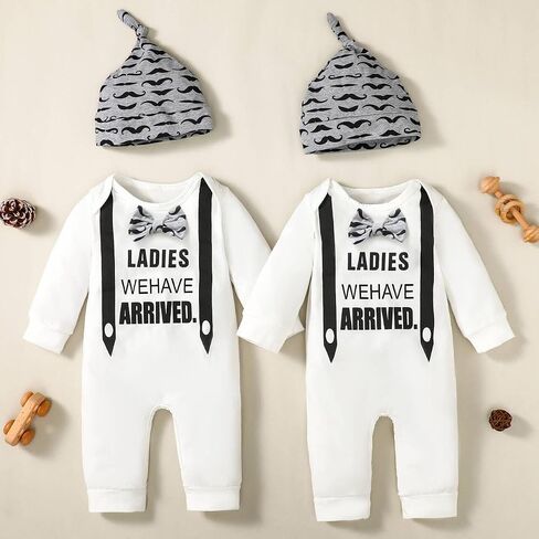 Baby Boy Matching Outfit Newborn Boy Twins Bodysuit Ladies We Have Arrived Romper in Saudi Arabia