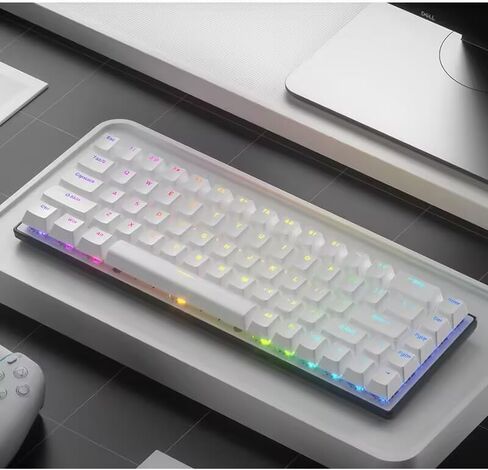 Wired Portable 60% Mechanical Feeling Gaming Keyboard,RGB LED Backlit Compact 68 Keys Mini Wired Office Keyboard for Windows Laptop PC Mac Gamer, Typist, Travel on Business Trip Black–Grey in Saudi Arabia