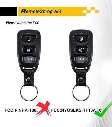 2PCS الإدخال غير المفتاح الاستبدال عن بُعد لعام 2016-2020 Hyundai Elantra Sedan (SE ، SEL) 4 Button Car Key مع FCC: Osloka-423T (زر 4/Osloka-423) in Kuwait