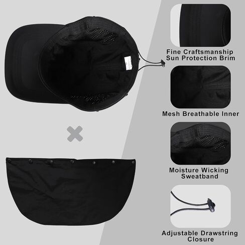 Mens L/XL/XXL Sun Hat with Removable Neck Flap UPF 50+ Fishing Hat in Saudi Arabia