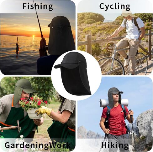 Mens L/XL/XXL Sun Hat with Removable Neck Flap UPF 50+ Fishing Hat in Saudi Arabia
