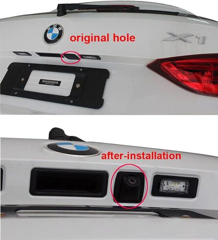Vehicle Backup Camera, Waterproof Rear View Monitor License Plate Reverse Parking Assistance for BMW X1 X3 X5 X6 E70 E71 E72 E84 E53 E39 E46 E60 E90 E88 E91 in Saudi Arabia