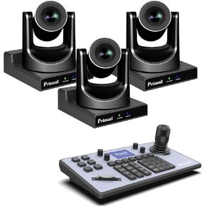 PTZ Camera Bundle 30X Optical Zoom HDMI/SDI/USB/IP Streaming (3pcs) with PTZ Controller PoE Keyboard