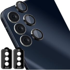 (2 Set for Samsung Galaxy A16 5G Camera Lens Protector, Scratch-Resistant HD Clarity Ultra-Thin 9H Tempered Glass with Aluminum Edging, Individual Metal Lens Cover (Color)