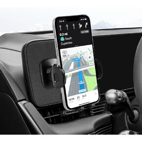 Karltys Magnetic Phone Holder for 2024-2025 Hyundai Sonata Kona, 2022-2025 Ioniq 5, Adsorb on Metal Panel, Included 6 N52 Magnets, Anti-Slip Airbag Structure Phone Mount, Fits Most Phones