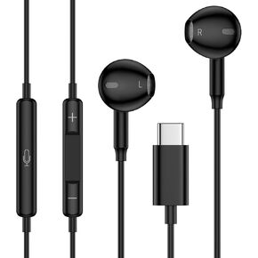 Wired Headphones for for iPhone 16 15,Wired Earbuds USB C Microphone Earphones for Google Pixel 9 8 7 6 Pro XL Fold Samsung Galaxy S25 S24 S23 22 S21 S20