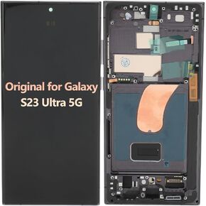 6.8 بوصة OLED لـ Galaxy S23 Ultra ، LED LCD Display Digitizer Assembly S23ULTRA 5G S918 S918U S918A S918W ، استبدال شاشة LCD بالإطار ، الإصدار الأمريكي
