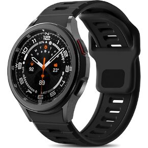 Sport Band Compatible with Samsung Galaxy Watch 7/6/5/4 Band 40mm 44mm，Galaxy Watch FE Bands 40mm Galaxy Watch 6/4 classic Bands 47mm 43mm 46mm 42mm/Galaxy Watch 5 pro Band 45mm ,20mm Two -tone No Gap Soft Silicone Replacement Watch Strap for Men