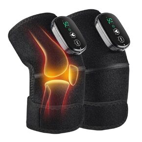 FSA or HSA Eligible Cordless Heated Knee Massager 3-in-1 Electric Knee Massager with Heat for Knee Heating Pad Elbow Shoulder Pain Relief Wrap with 3 Vibration & 6 Heating Modes