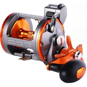 Sougayilang Line Counter Trolling Reel Conventional Level Wind Fishing Reel