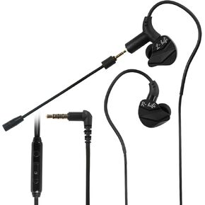 GameBuds Pro in-Ear Gaming Headset with Detachable Microphone, Wired Gaming Earphone 3.5 MM E-Sport Earphone Noise Cancelling, Game Earphones Wired for Mobile (Black)