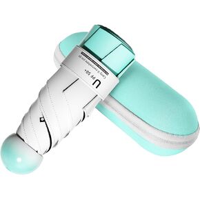 BAODINI Travel Mini Umbrella for Purse With Case-Small Compact UV Umbrella Protection Sun-Lightweight Tiny Pocket Umbrella with Case for Women, Girls