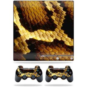 MightySkins Skin Compatible with Sony Playstation 3 PS3 Slim Skins + 2 Controller Skins Sticker Python
