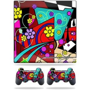 Mayyskins Skin متوافق مع Sony PlayStation 3 PS3 Slim Skins + 2 وحدة تحكم جلود ملصق العين الحلوى