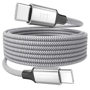 15 Ft USB C Cable Extra Long, 40W Fast Charging USBC to USB-C Cord, 480Mbps Data Transfer Type C Male to Male for iPhone 16/15 Series, Galaxy S24/S23, Google, iPad, Pixel and More