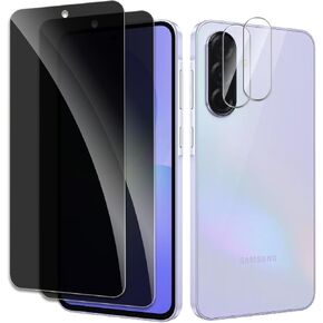 [2+2 Pack] Privacy Screen Protector for Samsung Galaxy A36, Anti-Spy Shatterproof Tempered Glass with Camera Lens Tempered Glass 9H Hardness Bubble Free Anti-Glare Case Friendly