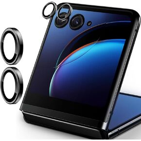 [2-Pack Camera Lens Protectors for Motorola Razr 50 Ultra, Scratch-Resistant HD Clarity Ultra-Thin Tempered Glass Camera Cover with Aluminum Edging,Individual Metal Lens Cover,Colorful