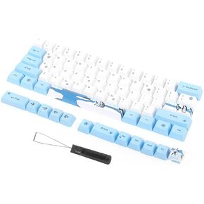yunseity 73pcs pbt keycaps ، keycap مصبوغة خمسة ، وارتداء المفاتيح ، و mini keycap خفيفة الوزن ، عالمي للوحة المفاتيح الميكانيكية ، تتوفر خمسة أنماط (6064 طيور البطريق)