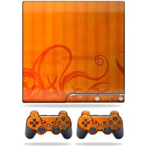 MightySkins Skin Compatible with Sony PlayStation 3 PS3 Slim Skins + 2 Controller Skins Sticker Citrus Swirl