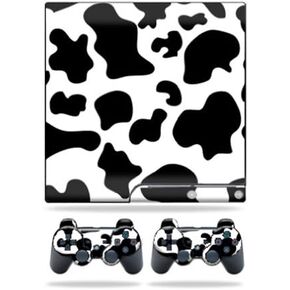 MightySkins Skin Compatible with Sony Playstation 3 PS3 Slim Skins + 2 Controller Skins Sticker Cow Print