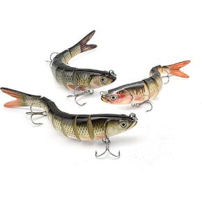 Fishing Lures for Freshwater or Saltwater,Most Lifelike Jointed Swimbait,Slow Sinking Bass Fishing Lure,Easy to Use for Fishing Beginner and Pros
